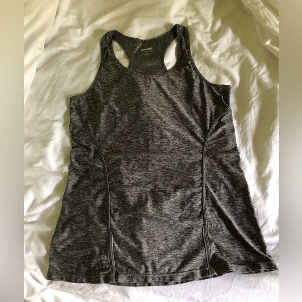 Reebok Women’s Grey Active Running Tank Top Shirt Reflective Small